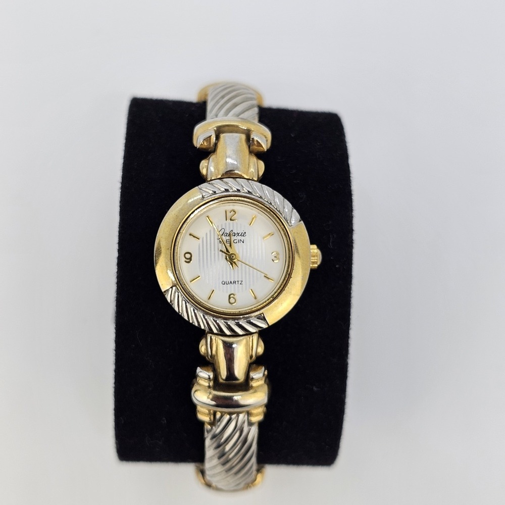 Galaxie By Elgin Women's Watch 22MM Two Tone Dial Two Tone Band 6" New Battery